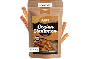 Cinnamon Sticks Monte Nativo (100g) - Whole Cinnamon Stick - Ceylon Cinnamon Ideal for Cooking, Baking, Mulled Wine and Curry - Christmas Spices