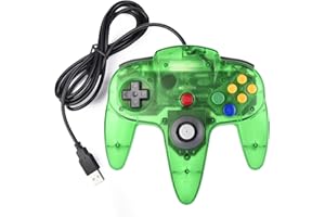 miadore N64 Controller cablato classico, Retro N 64 N64 Controller USB PC Gamepad Joystick per PC Windows Mac Raspberry pi (verde chiaro)