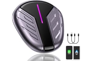 TIMEKNOW Carplay Android Auto Inalámbrico Adaptador 2 en 1 para IOS 10+ y Android 11+ Dongle Carplay Compatible con Autos 2017-2025,Wireless CarPlay Adapter Convierte con Cable a Inalámbrico,Plug&Play