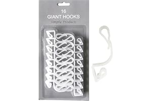 SIMPLY PRODUCTS 16 Giant Christmas Gutter Hooks Weatherproof Plastic for Hanging Outdoor Christmas String Lights, Fairy Lights or Rope Lights Gutter Clips - (Clear)