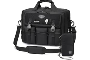 SPAHER Laptoptasche 17 Zoll Arbeitstasche Herren Groß Aktentasche Herren Taktische Militär Tasche Umhängetasche Messenger Bag Business Notebook Taschen Tragetasche Handtasche mit Zertifikat Tasche