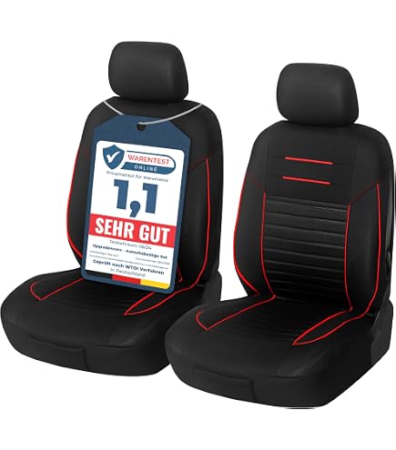 Sitzbezug-Set Für Vordersitze – 2-teilig, Schwarz, Wasserdicht & Gummiert, Mit Gummizug