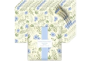 Scent-Hi Carta Profumata per Cassetti, 6 Fogli Lino Fresco per Armadi per Profumare i Vestiti e Decorare i Mobili, 36.5 * 50 cm