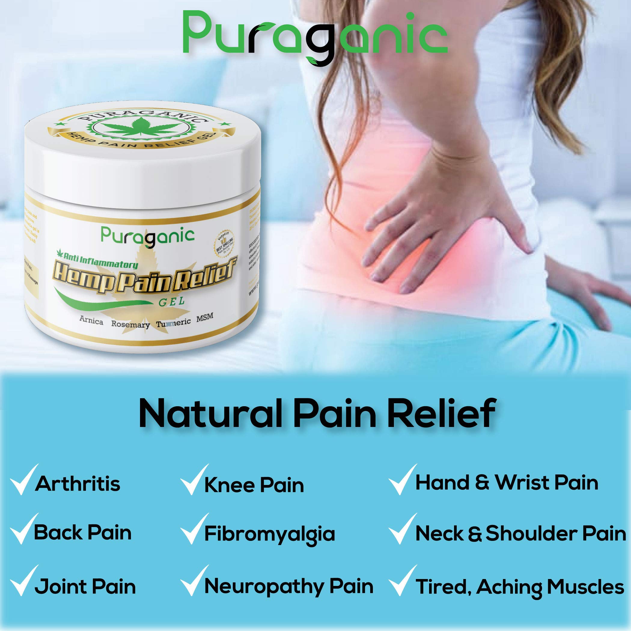 Hemp Pain Relief Gel Massage Gel to Relief Joint & Muscle Tension