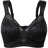 WingsLove Women's Full Cup Minimizer Bra Wide Straps Non-Wired No Padding Bra Comfort Plus Size