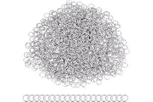 UNICRAFTALE - 5000pcs 4mm Anneaux de Saut Ouverts en Acier Inoxydable Anneau de Jonction Jump Ring pour la Fabrication des Bricolages Bijoux