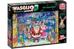 Jumbo, Wasgij, Christmas 17 -Elf Inspection, Jigsaw Puzzles for Adults, 1000 Piece