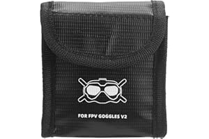 Pwshymi Battery Safe Bag Przeciwwybuchowa Torba do Przechowywania Baterii Lipo Kompatybilna z Okularami DJI FPV V2(2 batteries)