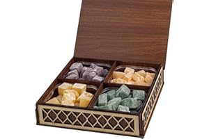 Eastanbul Turkish Delight, 1000g, Turkish Delights Candy, Assorted Lokum in Souvenir Wooden Gift Box, Perfect Sweets, Gourmet International Candy Gift, Lokum, Gluten Free, No Synthetic Ingredient