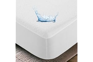 SUPER MUNDO SM Super Mundo Wasserdichter Matratzenbezug 90x190 cm / 90x200 cm, atmungsaktiv, Anti-Milben-Absorbierend (Bett 90)