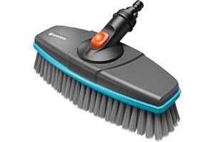 Gardena Cleansystem Cepillo Acoplable Suave: Cepillo para Limpiar Superficies delicadas, cerdas Suaves, Giratorio, para conectar al Mango Cleansystem, Ideal para Superficies Grandes (18810-20)