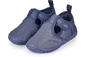 Sterntaler Badeschuhe Uni - Baby Aquaschuhe schnelltrocknend - Unisex Schwimmschuhe aus luftigem Mesh mit Klettverschluss Bequeme Strand Slipper