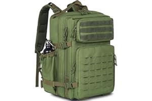 FREEAMG 42L Sac à Dos Tactique Militaire, Pack Tactique Grande Capacité avec Porte-Bouteille, Sac à Dos Militaire pour Randonnée, Camping, Pêche