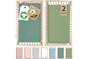 Bunnyjik Spannbettlaken für Maxi-Cosi Iora – GOTS-ZERTIFIZIERTES Bio-BETTLAKEN 50x83-80x50 89x50 2er-Set, Luftig & Kühlend – 190GSM Bio-Baumwolle – Für Iora Air, Tori, Beistellbett,Next2Me 90x50