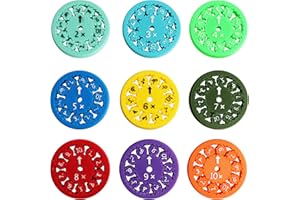 BINDOKUN 9 Stück Mathe Fidget-Spinners, Math Facts Fidget-Spinner, Math Fact Finger Spinner Sensorisches Spielzeug，Lindert Stress-Zappel-Lernspiel-Spielzeug,Mathe-Lernspielzeug (Multiplizieren und Dividieren)
