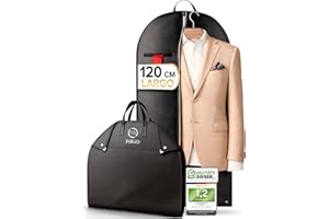FR FIRIO FiRiO 1x Portatrajes Plegable I MATERIAL 50% MÁS GRUESO I Porta Trajes Caballero o Mujer I Bolsa Portatrajes Hombre Viaje I Antipolillas Funda Traje Hombre I Antipolvo Fundas Ropa Armario I 120x60cm
