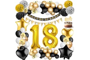 Amteker 18 Geburtstag Deko, 18. Geburtstag Junge Mädchen, 18. Geburtsta Deko Luftballons , Happy Birthday Girlande Deko , 18 Geburtsta Deko Happy Birthday Deko
