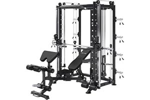MAXXUS Station Musculation Multifonction 10.1 - avec LAT Machine, Banc Musculation, Poignée de Rowing, Station de Trempage, Acier - Smith Machine, Power Rack, Appareil, Station, Multipresse, Home Gym