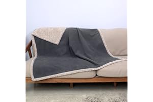 CATALONIA CLASSY Catalonia - Coperta Impermeabile di Alta qualità, Reversibile, in Pile Sherpa Super Morbido, Foderata per Canottaggio, Divano, Letto, Campeggio, 152 x 127 cm