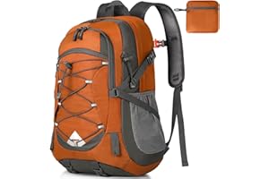 IGOLUMON Wanderrucksack Herren Damen 40L Wasserdichter Rucksack Leicht Faltbarer Reiserucksack Trekkingrucksack mit Reflexstreifen Für Radfahren, Klettern, Bergsteigen und Reisen Sport