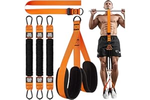 HPYGN Pull Up Assistance Bands, Heavy Duty Resistance Band for Pull Up Assist, Adjustable Weight/Size with Fabric Feet/Knee Rest, Bands for Pull Up Bar, Pull Up Assist Band Strength Training Equipment