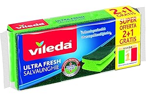 Vileda Ultra Fresh Éponge, Format 2+1, Vert