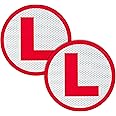 Goelite Reflective L Sticker for Learning Driver, Waterproof Board Sticker for Car, Easily Removable Material (15cm x 15 cm, 2pcs) (Style 1)