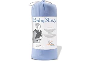 SAPPHIRE COLLECTION Baby Sling Stretchy Wrap Carrier Pouch Extra Soft and Lightweight Breastfeeding - Birth to 3Yrs (Sky Blue)