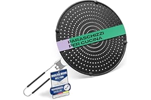 Netrox - Paraschizzi Cucina in Silicone per Padella - Resistente al Calore, Lavabile, Sicuro per Alimenti - Coperchio Universale per Frittura Fino a 30 cm - Paraspruzzi Pieghevole Universali Pentola