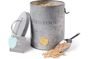 Burgon & Ball Lata galvanizada para alimentación de pájaros