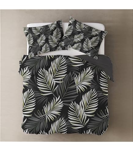 Meimall Fundas Nu00f3rdicas Cama - Tropical Plantas Hojas Flores. 180X220
