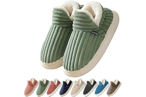 Coswind Chaussons Femme Homme Hiver Chaud Pantoufles Confortable Fermé Mousse Mémoire Antidérapantes l'intérieur et l'extérieur
