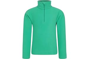 Mountain Warehouse Camber Kids Coral Fleece Top - Lightweight, Quick Drying, Breathable Sweatshirt for Outdoor Activities - Unisex, Suitable for Winter Layering