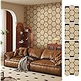 ARMURO Hexagon Wall Panels - 4 PCS Wood Panels for Wall - Natural Oak Wood Veneer Hexagon Sound Panels - Sound Absorbing Panels for Walls and Ceiling (23.8" W x 29" L)