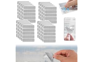ELEGANCE-GO Fliegengitter Reparatur Set,100 Stück Fliegengitter Reparatur Klebeband Selbstklebend Glasfaser Reparatur Insektenschutz Fenster Reparatur für Tür Loch (1,5 x 6 cm) Fensterscheiben Reparaturflicken
