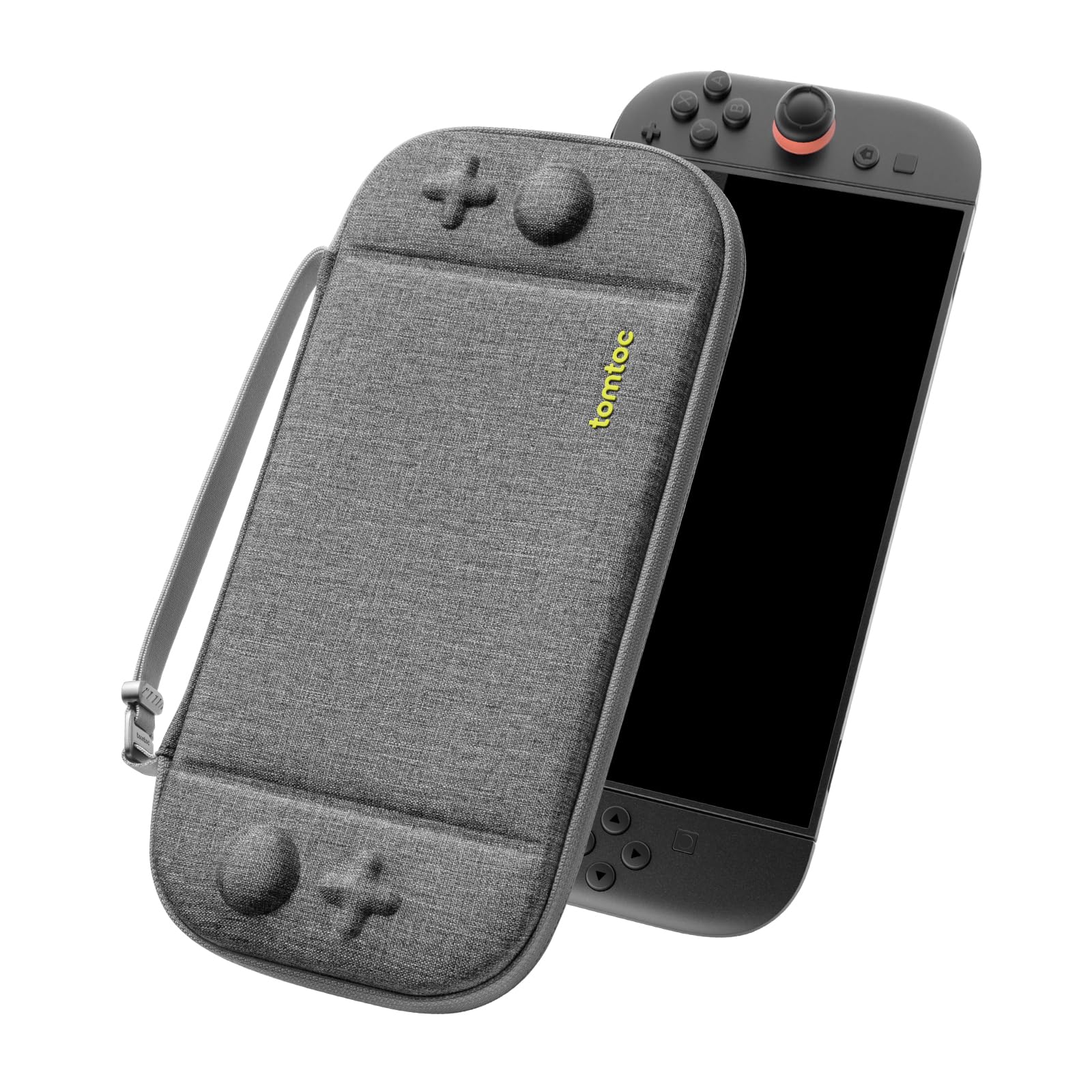 tomtoc Slim Carrying Case for Nintendo Switch 2 Model 2025, Protective Hard Shell with Original Patent and Military Grade Protection, Odorless Felt Portable Travel Storage Case with 12 Game Card Slots - 1