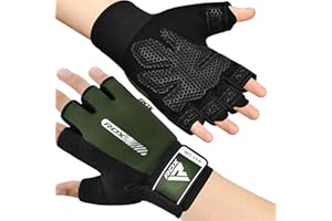 RDX Guantes Gimnasio Transpirable Gel Acolchado Antideslizante, Fitness Sports Guante Protección Palma Hombre y Mujer Entrenamiento Ciclismo Equipo de Gimnasio en Casa para Ejercicio