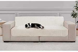Meider Dog Bed Cover Couch Cover for Pets, Anti-Slip Washable Couch Pads for Cushion & sofa Furniture Protector (Cream White, 147x208cm 1pcs)