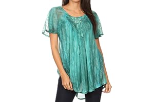 Sakkas Aline T-Shirt à Manches Courtes décontracté léger à Manches Courtes pour Femmes