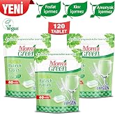 Mom's Green 3'l&uuml; Set Ekolojik Bulaşık Makinası Tableti 120 Tablet (3 x 40 Tablet)