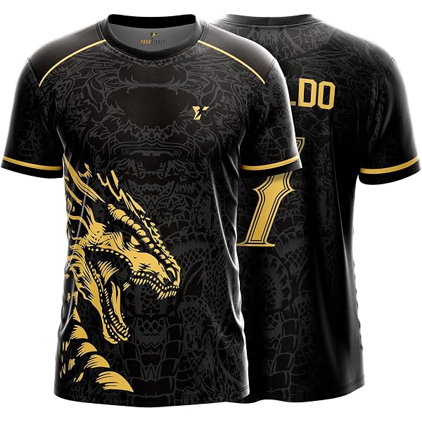 YOURJERSEY Japanese Rising Dragon Jersey Football/Cricket