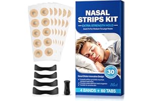 VALAVIE Magnetic Nose Strips 60 Count Magnetic Nasal Strips Nose Magnet for Breathing Anti Snoring Devices - Reduce Snoring, Improve Sleep Quality Skin Friendly