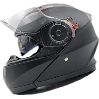 Casco Moto Modulare Integrale ZHTBATE Con Auricolare Bluetooth - Omologato ECE, Doppia Visiera, Leggero, Taglie S-XL