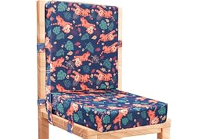 CAVWVTYU Asiento Elevador para Niños, Asiento Elevador Infantil Cojines para Tronas para Bebé de Lavable y Ajustable Elevador de Asiento para Silla de Comedor
