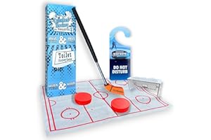 MIJOMA Juego de inodoro de hockey sobre hielo, juego de inodoro para el inodoro, juego de baño, regalo para hombres