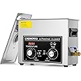 CREWORKS 6L Ultrasonic Cleaner with Heater and Timer, 180W Stainless Steel Ultrasonic Cleaner Machine with Degas & Gentle Modes, Ultrasonic Parts Cleaner with Knob Control for Jewelry Glasses