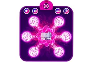 LEAPRCSTORE Dance Mat Toys for Kids, Light Up Dance Pad Gifts for 3 4 5 6 7 8 9 10 Year Old Girls, Music Dance Play Mat with 6 Arrows & 5 Game Modes, Birthday Gifts for Girls Boys