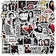 100 Pieces TV Series Vampire Diaries Stickers Pack, Laptop Stickers Classic Movie Waterproof Vinyl Water Bottle Computer Car Skateboard Motorcycle Bicycle Luggage Guitar Scrapbook Decals