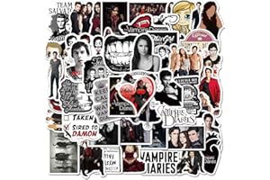 ZCKETO 100 Pieces TV Series Vampire Diaries Stickers Pack, Laptop Stickers Classic Movie Waterproof Vinyl Water Bottle Computer Car Skateboard Motorcycle Bicycle Luggage Guitar Scrapbook Decals