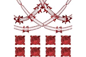 KELTRA 8 Pcs Christmas Ceiling Decorations Indoor,Hanging Red Foil Garland Streamers Xmas Tree Garlands Ceilings Decoration House Dangly Seiling Swirl Foils Tinsel,for New Year Christma Party Home Decor